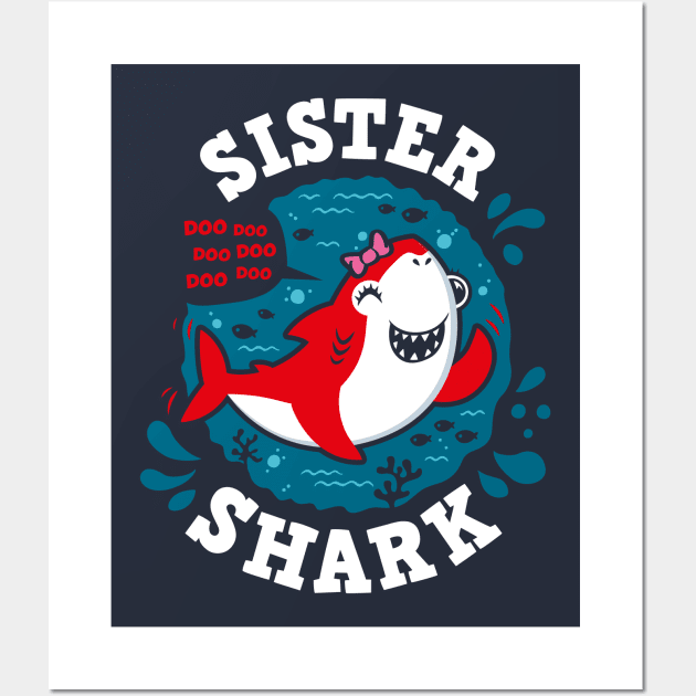 Sister Shark Wall Art by Olipop